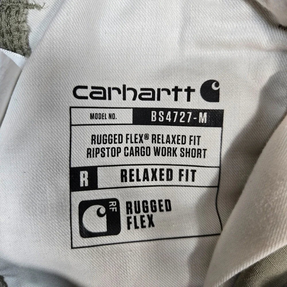Carhartt Shorts Mens 36 Rugged Flex Relaxed Fit Ripstop Cargo light Gray NEW